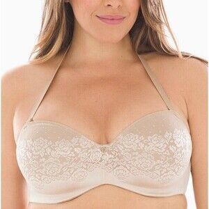 SOMA Bra 44DDD Beige Underwire Stunning Support Multi Way Straps Full Coverage